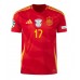 Spain Nico Williams #17 Replica Home Shirt Euro 2024 Short Sleeve